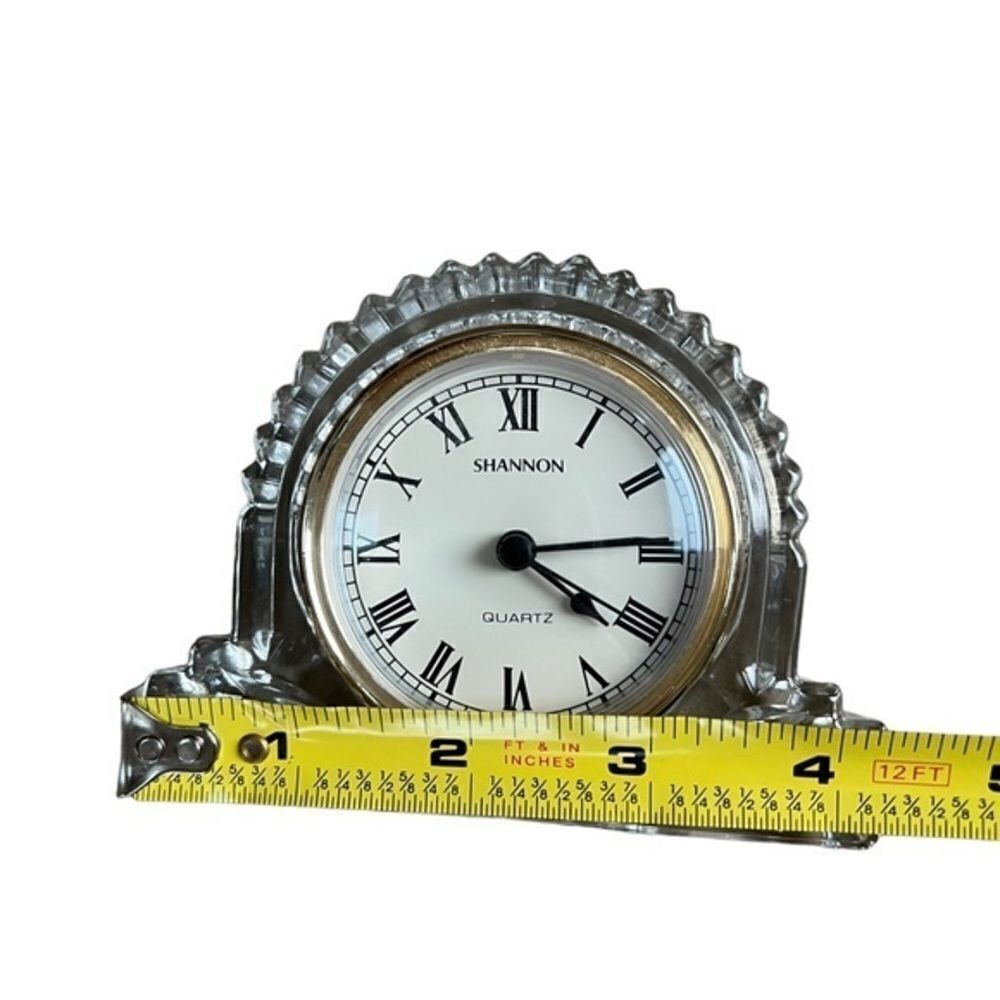 Shannon Crystal Clock Mantle Desktop Irish Design - Picture 4 of 5